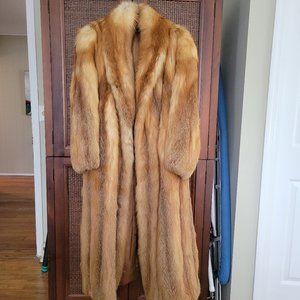 Gorgeous and Sexy! Full Length Red Fox Fur Coat!